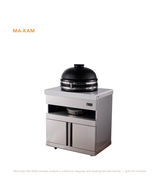 Mont Alpi Stainless Steel 18" Universal Kamado Grill Module
