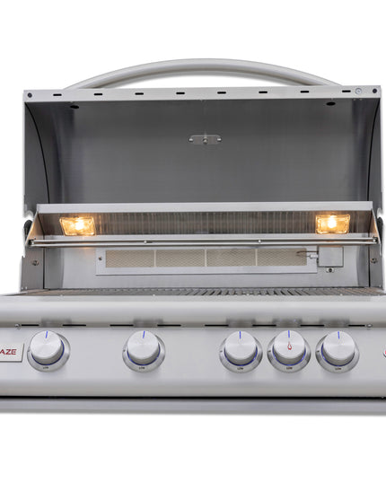 Blaze 32-Inch 4-Burner Premium LTE+ Gas Grill with Rear Burner and Built-in Lighting System