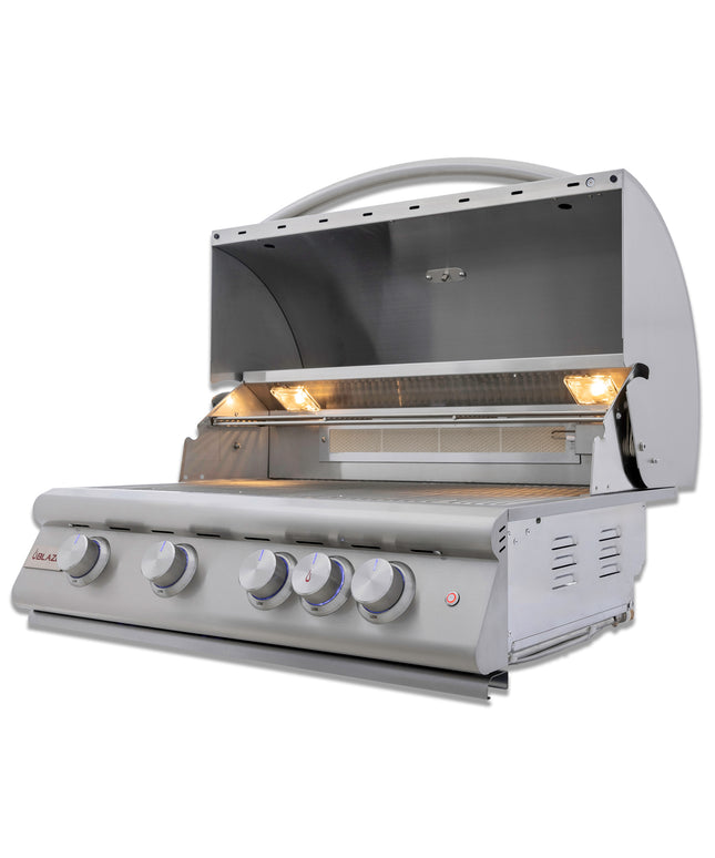 Blaze 32-Inch 4-Burner Premium LTE+ Gas Grill with Rear Burner and Built-in Lighting System