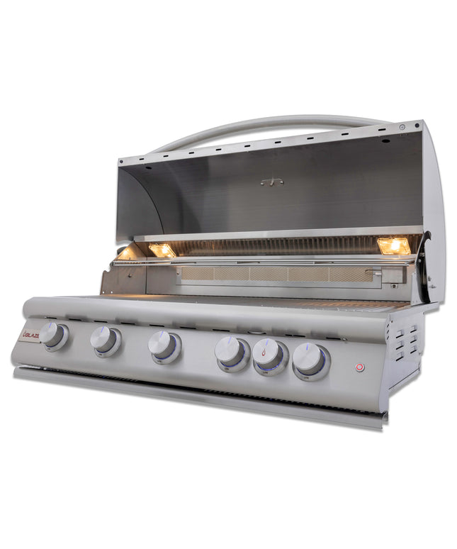 Blaze 40-Inch 5-Burner Premium LTE+ Gas Grill with Rear Burner and Built-in Lighting System