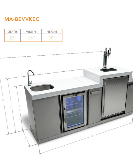 Mont Alpi MA-Beverage Center and Kegerator