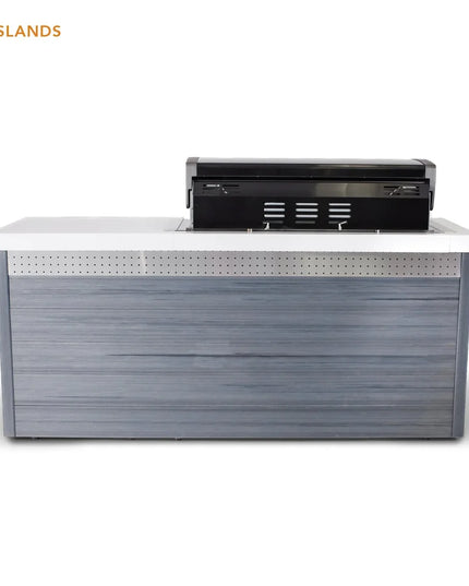 Mont Alpi 6-Burner Artwood Island in Black Stainless Steel