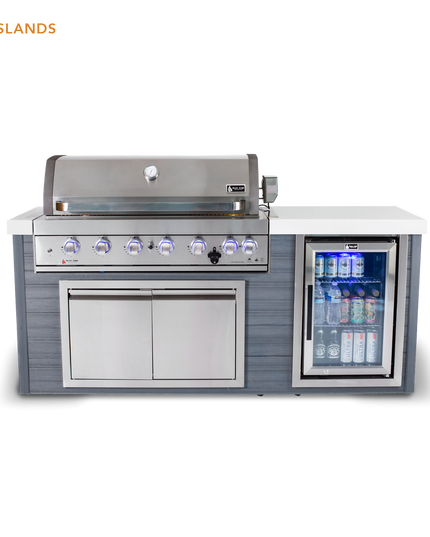 Mont Alpi 6-Burner Artwood Island in Stainless Steel