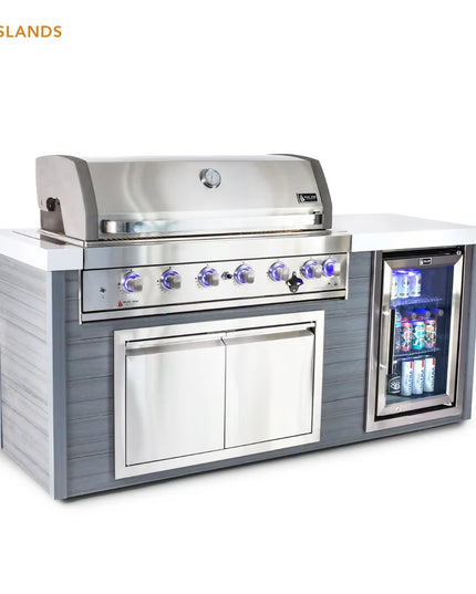 Mont Alpi 6-Burner Artwood Island in Stainless Steel