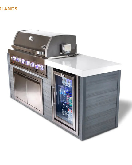 Mont Alpi 6-Burner Artwood Island in Stainless Steel
