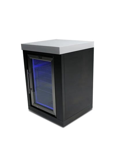 Mont Alpi Black Stainless Steel Fridge Cabinet Module