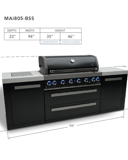 Mont Alpi 805 Black Stainless Steel Island